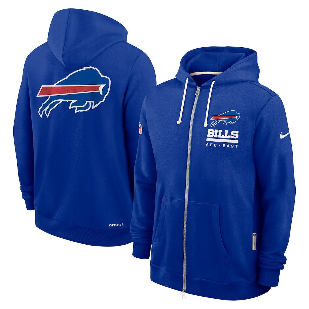 Buffalo Bills Sideline Standard Issue Utility Player Dri-FIT Full-Zip Hoodie Royal