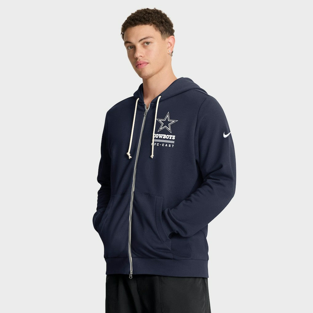Dallas Cowboys Sideline Standard Issue Utility Player Dri-FIT Full-Zip Hoodie Navy
