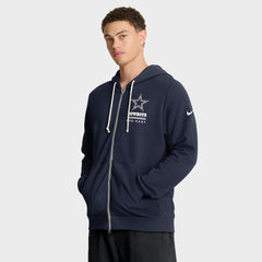 Dallas Cowboys Sideline Standard Issue Utility Player Dri-FIT Full-Zip Hoodie Navy