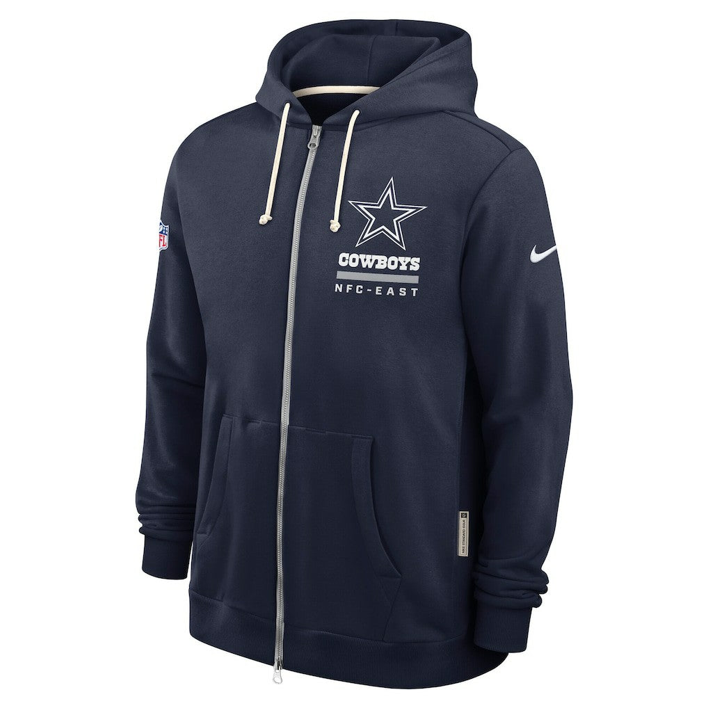 Dallas Cowboys Sideline Standard Issue Utility Player Dri-FIT Full-Zip Hoodie Navy