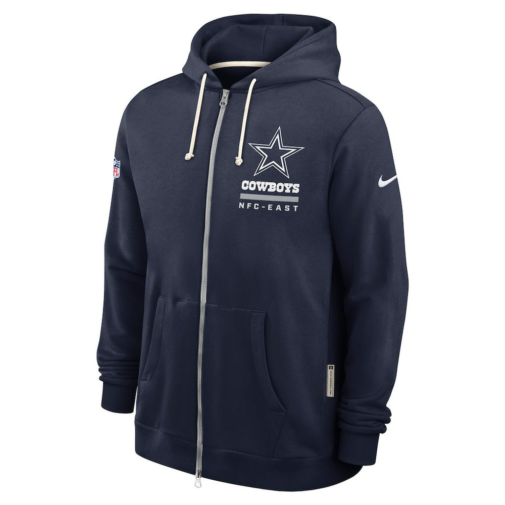 Dallas Cowboys Sideline Standard Issue Utility Player Dri-FIT Full-Zip Hoodie Navy