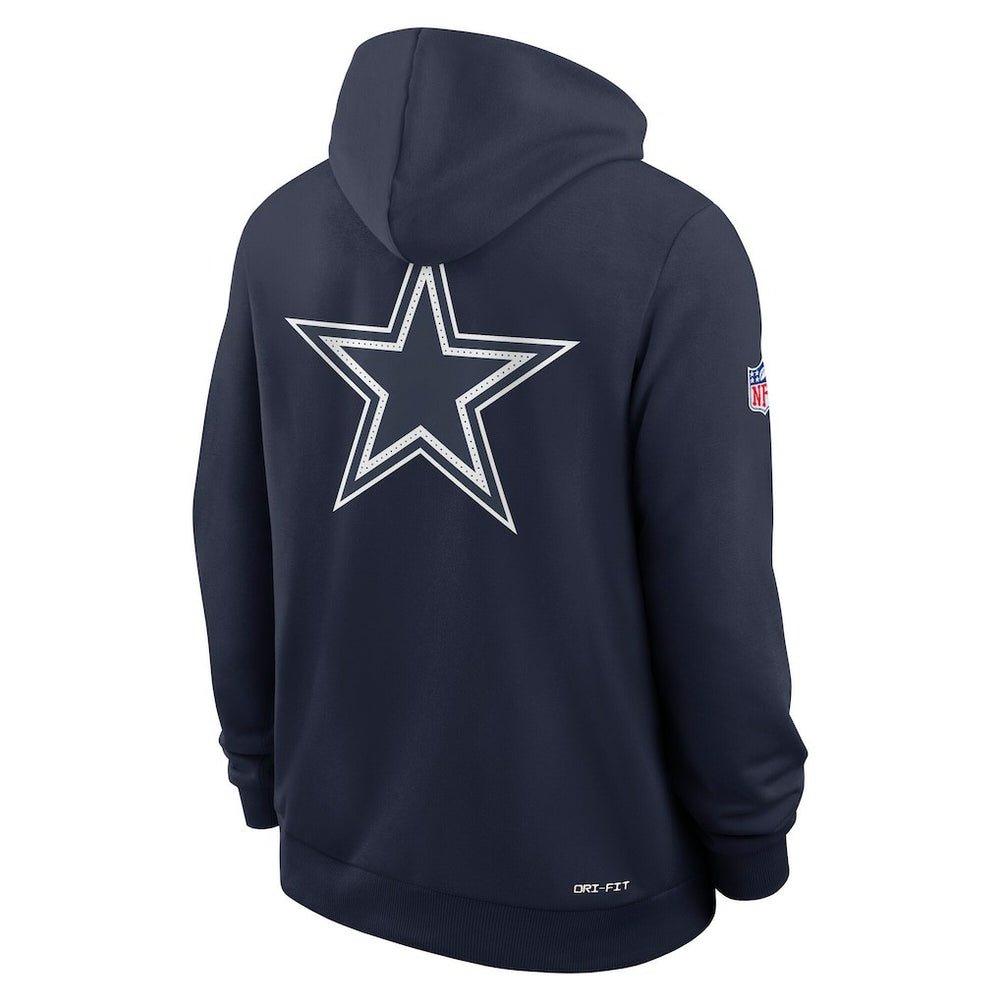 Dallas Cowboys Sideline Standard Issue Utility Player Dri-FIT Full-Zip Hoodie Navy