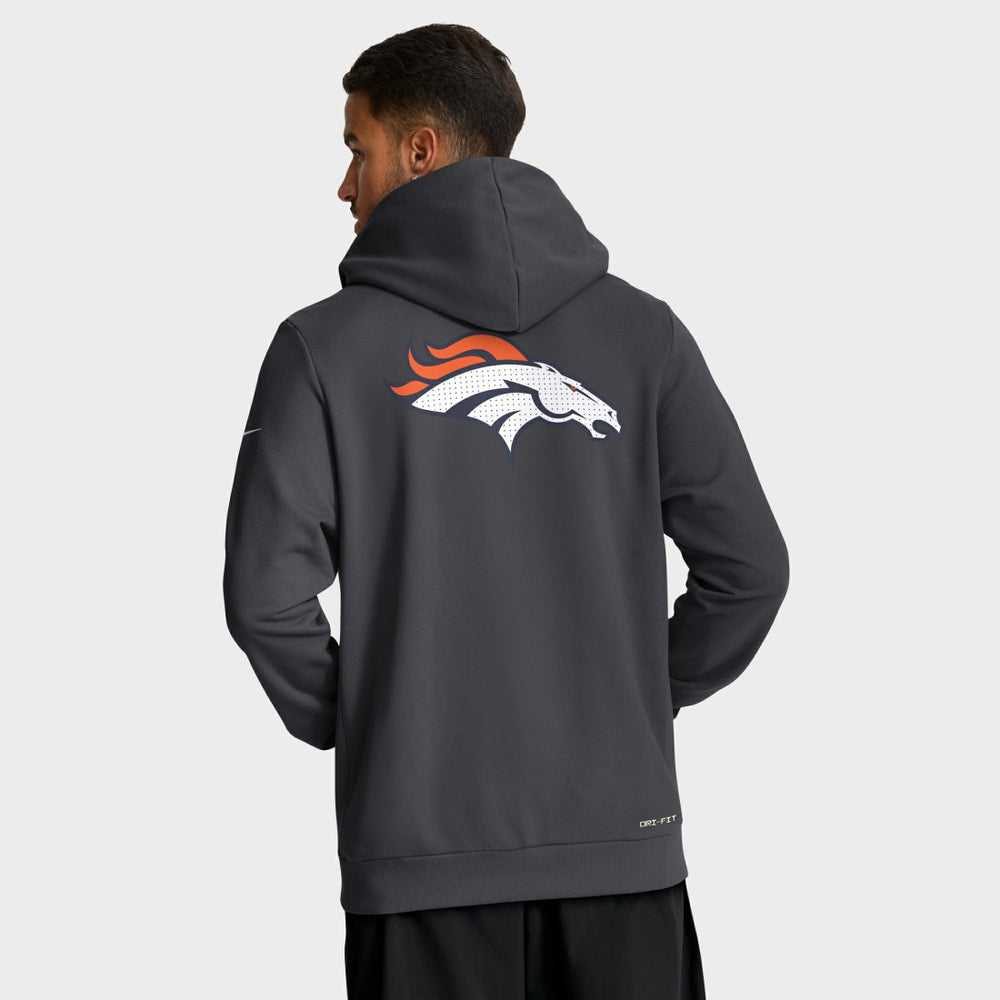 Denver Broncos Sideline Standard Issue Utility Player Dri-FIT Full-Zip Hoodie Anthracite