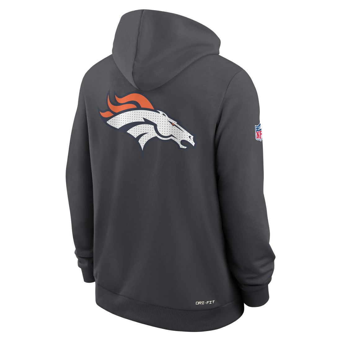 Denver Broncos Sideline Standard Issue Utility Player Dri-FIT Full-Zip Hoodie Anthracite