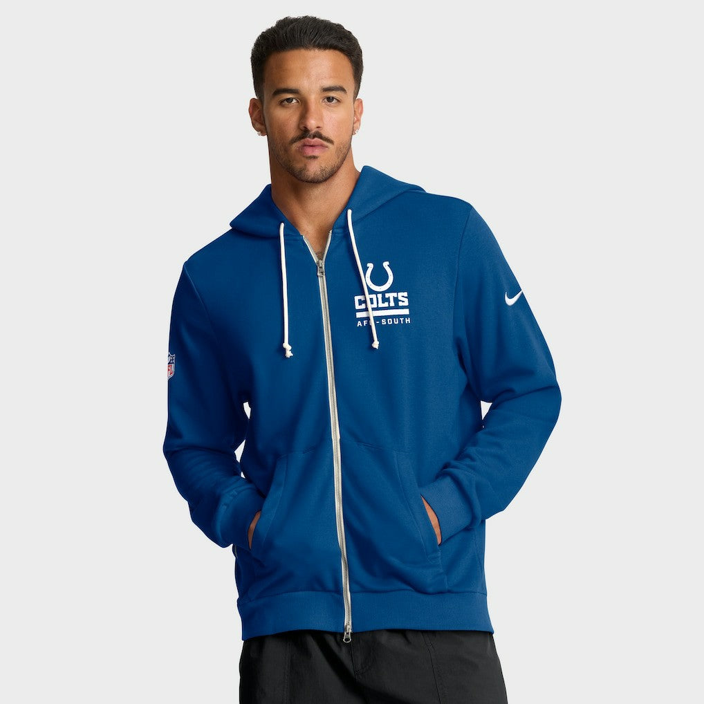 Indianapolis Colts Sideline Standard Issue Utility Player Dri-FIT Full-Zip Hoodie Royal