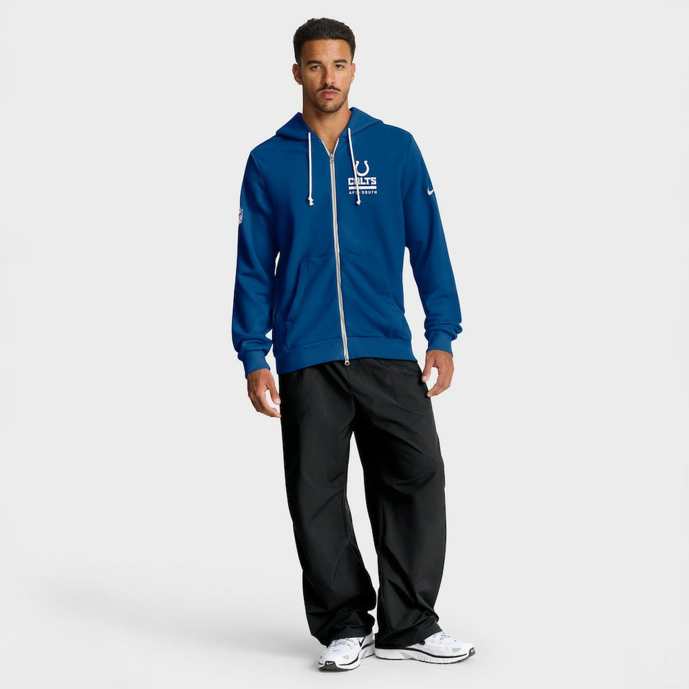 Indianapolis Colts Sideline Standard Issue Utility Player Dri-FIT Full-Zip Hoodie Royal