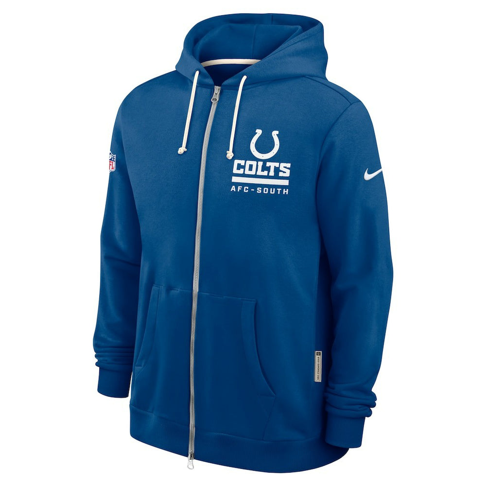 Indianapolis Colts Sideline Standard Issue Utility Player Dri-FIT Full-Zip Hoodie Royal