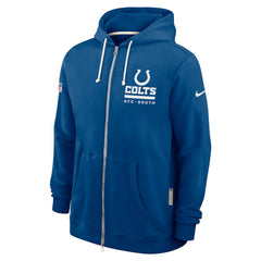 Indianapolis Colts Sideline Standard Issue Utility Player Dri-FIT Full-Zip Hoodie Royal