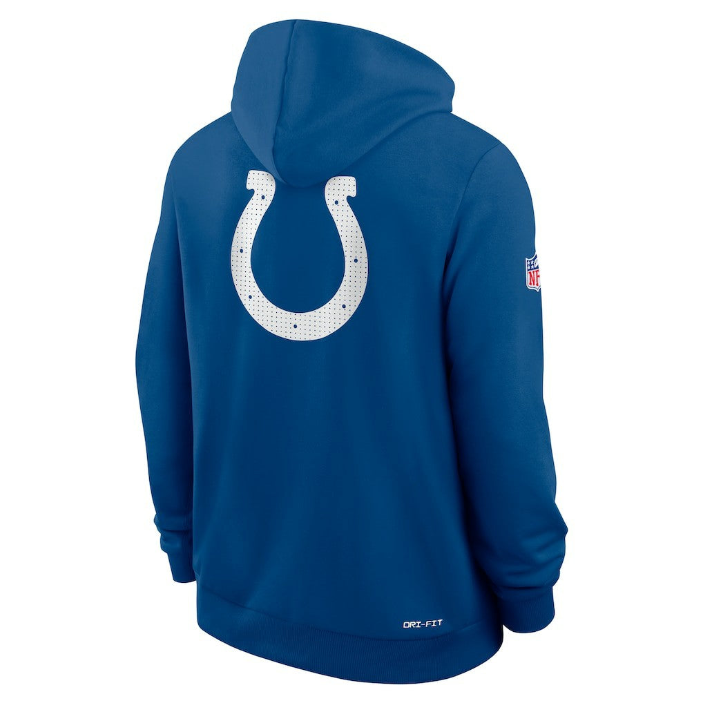 Indianapolis Colts Sideline Standard Issue Utility Player Dri-FIT Full-Zip Hoodie Royal