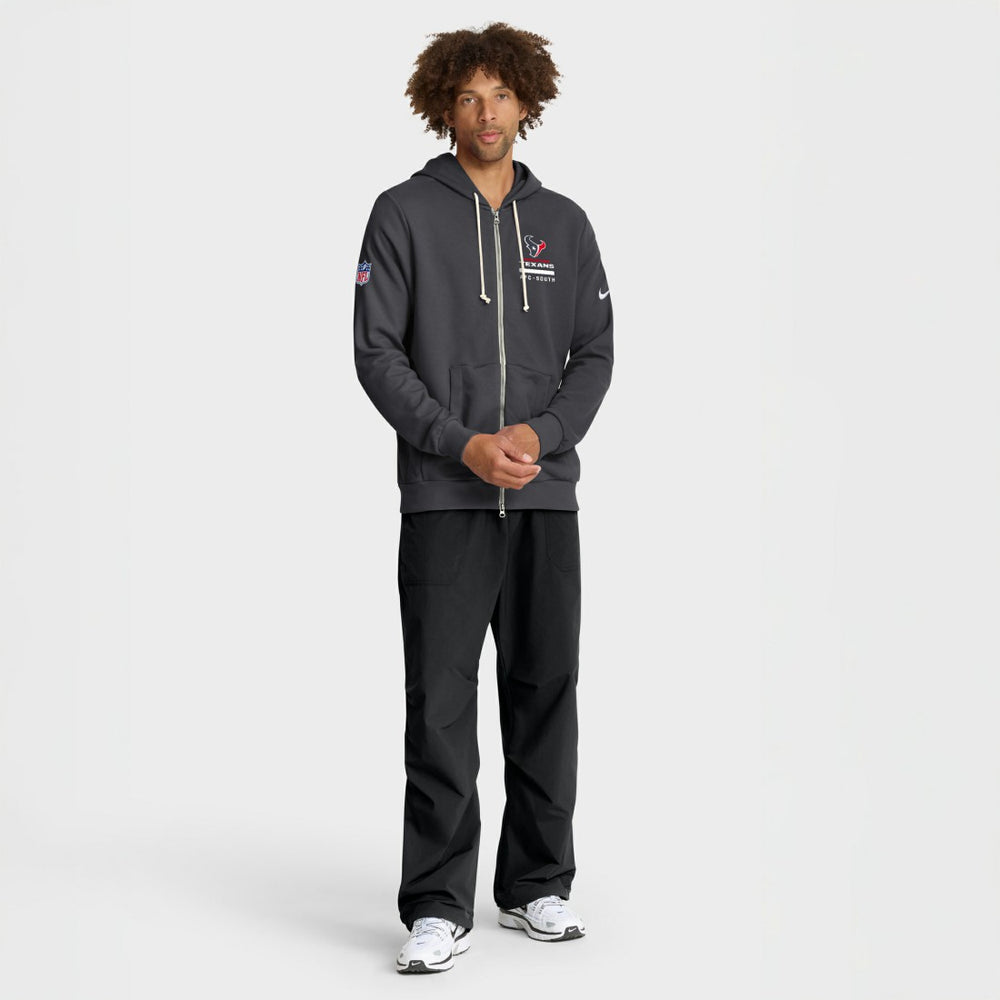 Houston Texans Sideline Standard Issue Utility Player Dri-FIT Full-Zip Hoodie Anthracite