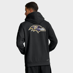 Baltimore Ravens Sideline Standard Issue Utility Player Dri-FIT Full-Zip Hoodie Black