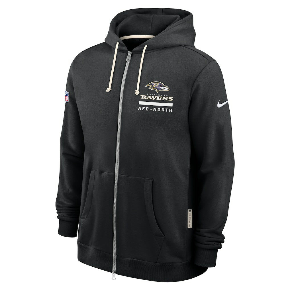 Baltimore Ravens Sideline Standard Issue Utility Player Dri-FIT Full-Zip Hoodie Black