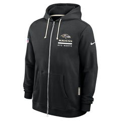 Baltimore Ravens Sideline Standard Issue Utility Player Dri-FIT Full-Zip Hoodie Black