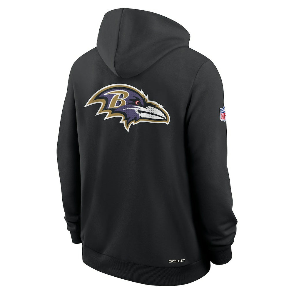 Baltimore Ravens Sideline Standard Issue Utility Player Dri-FIT Full-Zip Hoodie Black