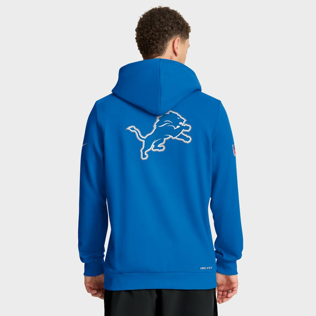 Detroit Lions Sideline Standard Issue Utility Player Dri-FIT Full-Zip Hoodie Blue
