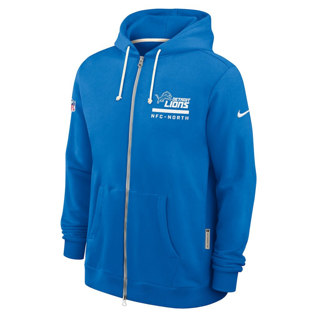Detroit Lions Sideline Standard Issue Utility Player Dri-FIT Full-Zip Hoodie Blue