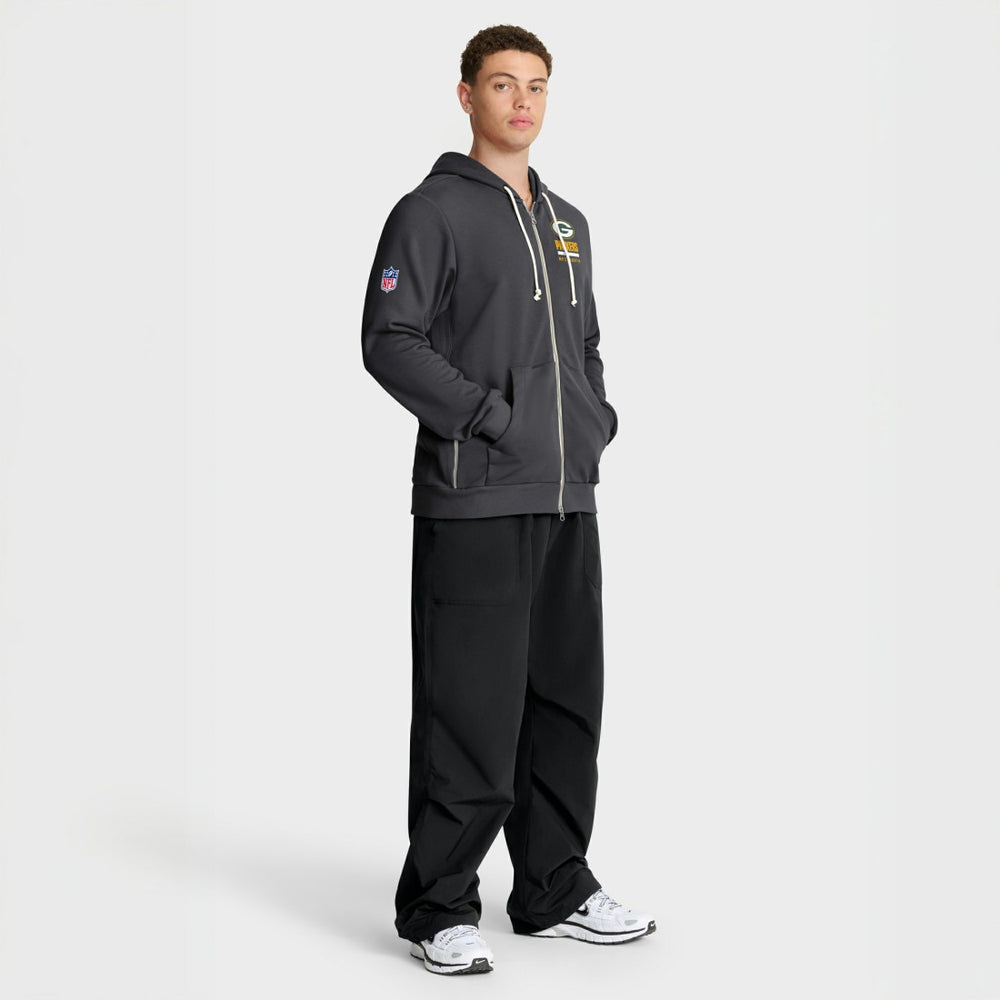 Green Bay Packers Sideline Standard Issue Utility Player Dri-FIT Full-Zip Hoodie Anthracite
