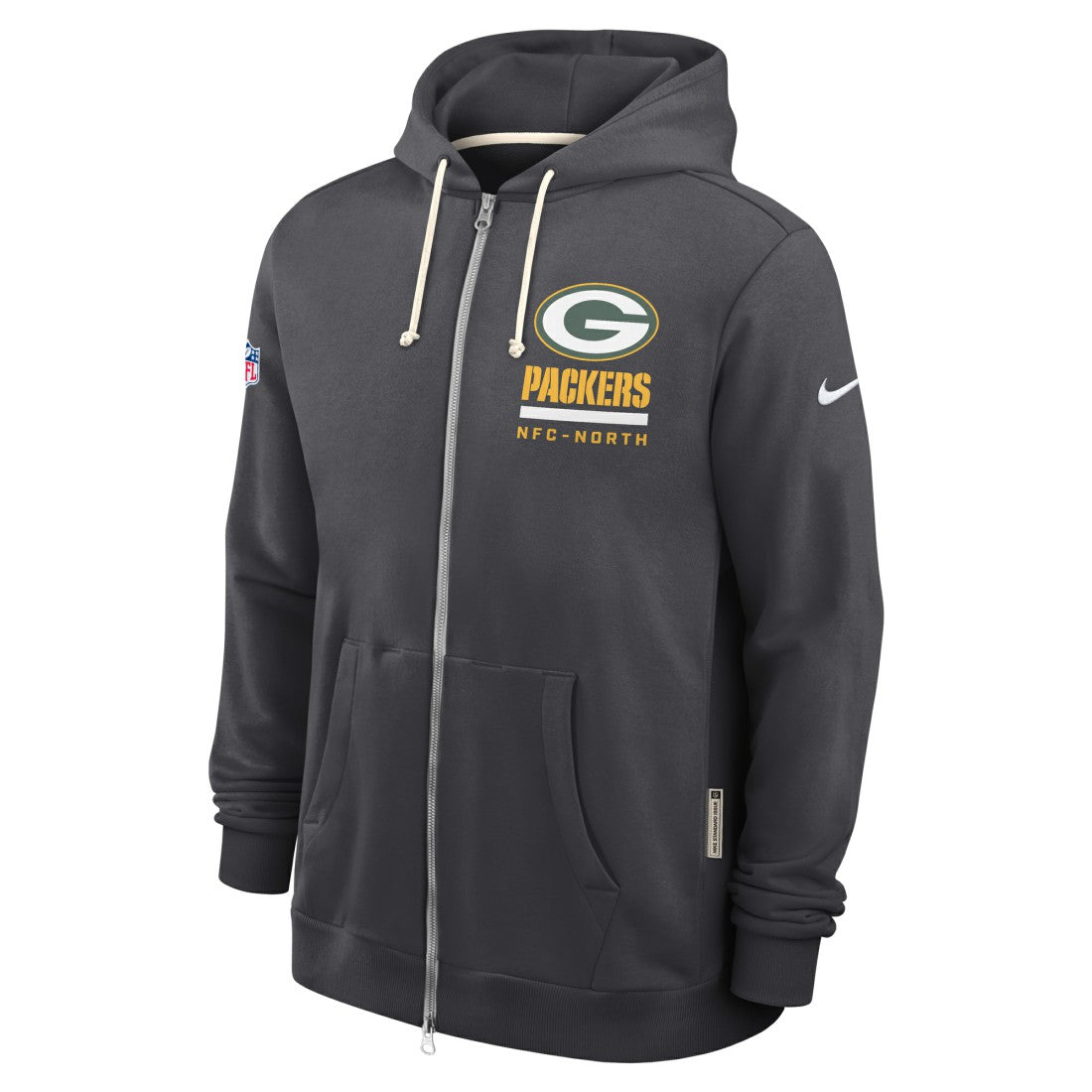 Green Bay Packers Sideline Standard Issue Utility Player Dri-FIT Full-Zip Hoodie Anthracite