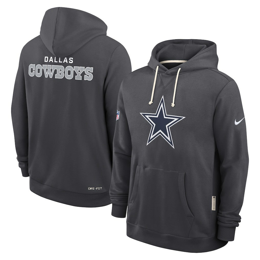 Dallas Cowboys Sideline Standard Issue Initial Home Dri-FIT Hoodie Anthracite