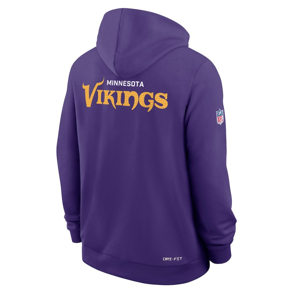 Minnesota Vikings Sideline Standard Issue Initial Home Dri-FIT Hoodie Purple