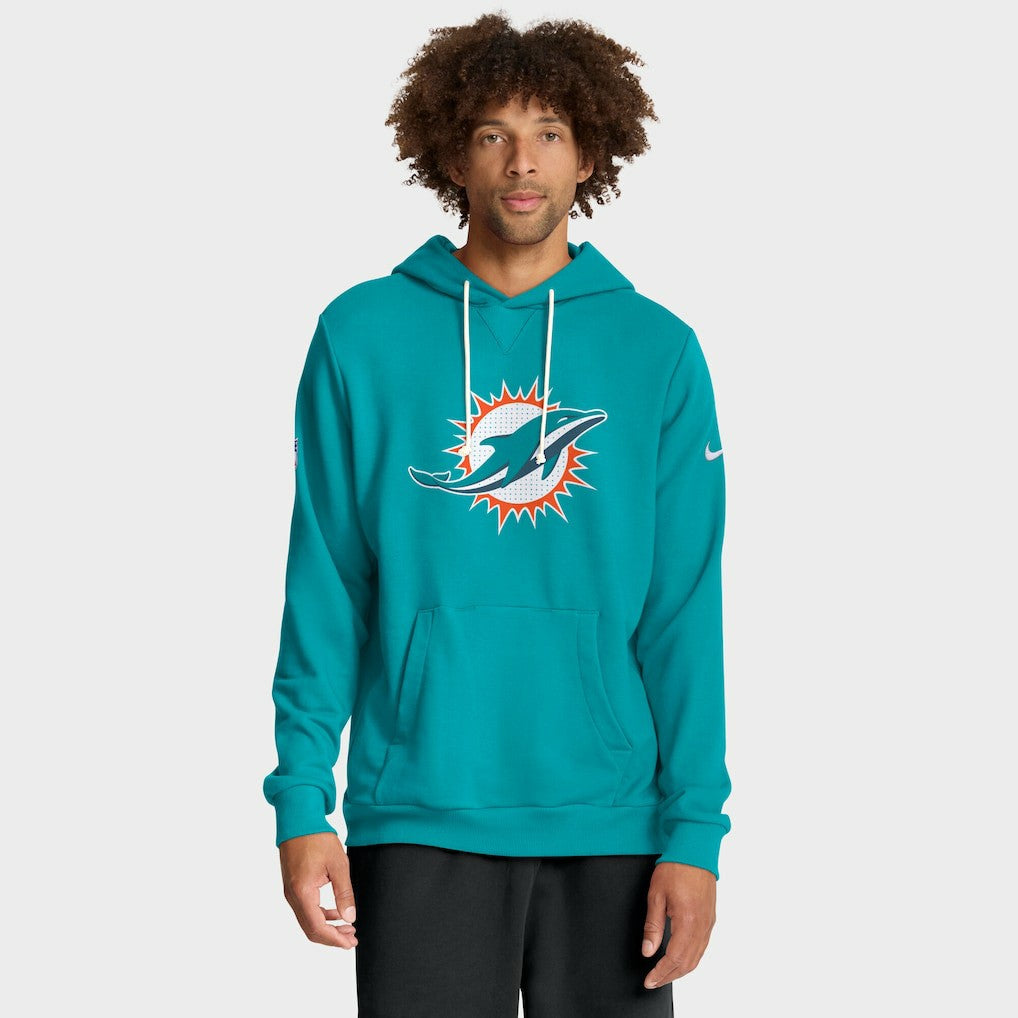 Miami Dolphins Sideline Standard Issue Initial Home Dri-FIT Hoodie Aqua