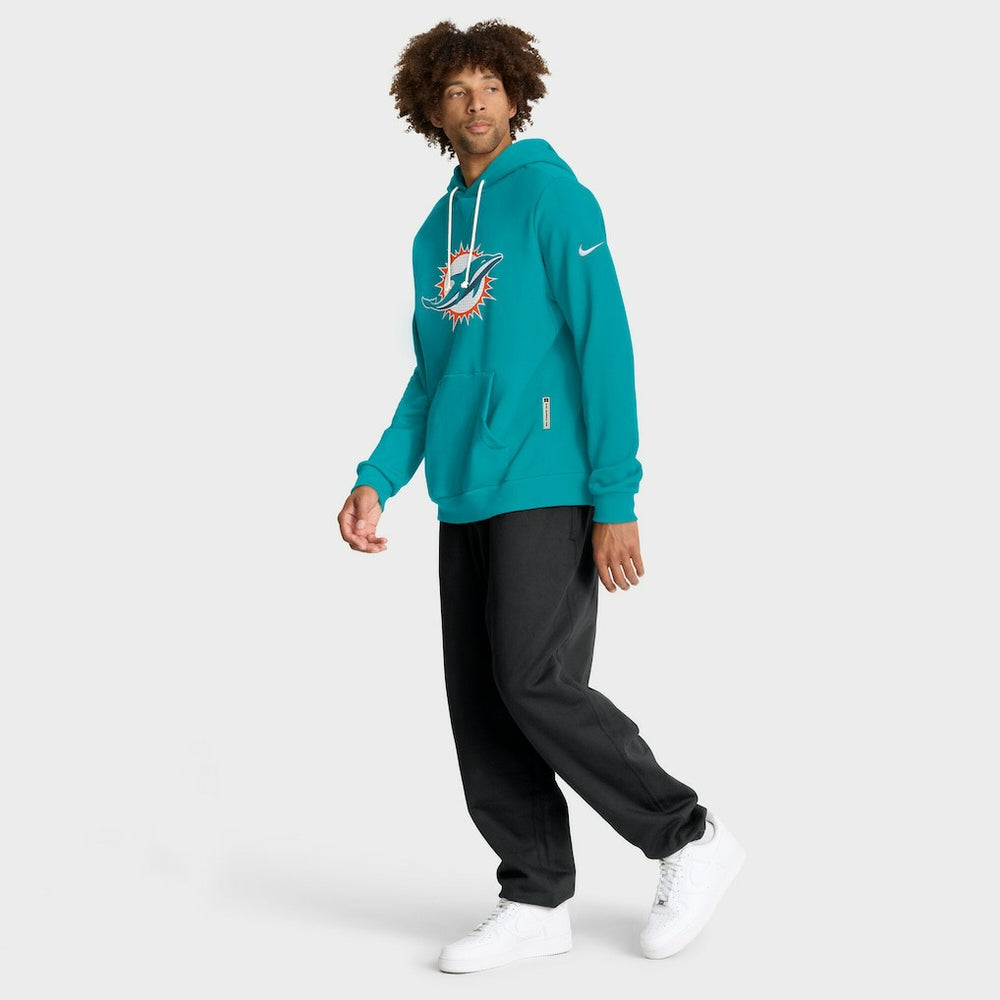 Miami Dolphins Sideline Standard Issue Initial Home Dri-FIT Hoodie Aqua