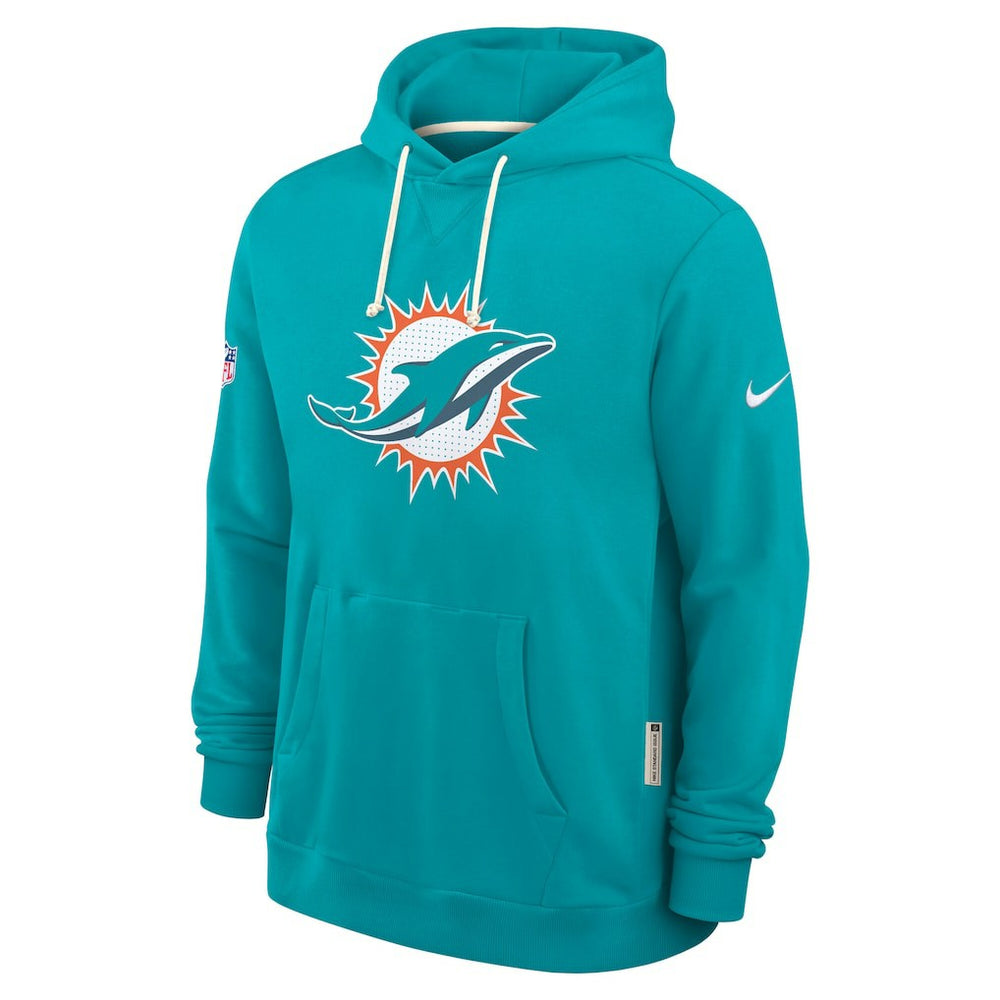 Miami Dolphins Sideline Standard Issue Initial Home Dri-FIT Hoodie Aqua