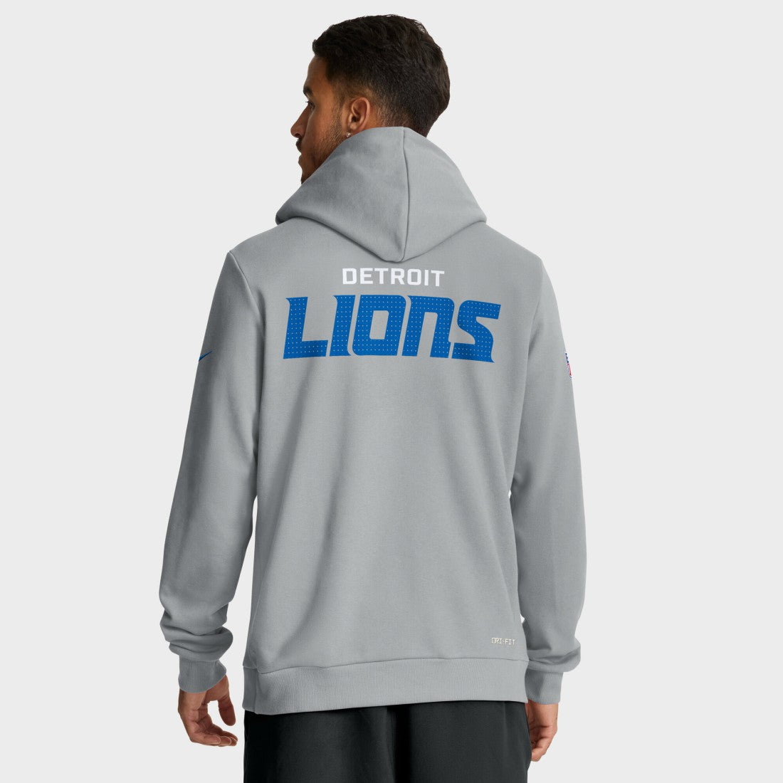 Detroit Lions Sideline Standard Issue Initial Home Dri-FIT Hoodie Gray