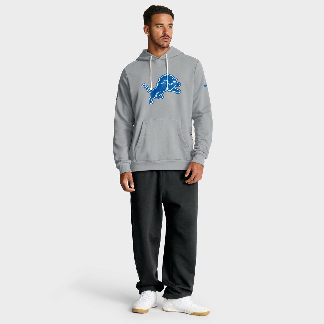 Detroit Lions Sideline Standard Issue Initial Home Dri-FIT Hoodie Gray