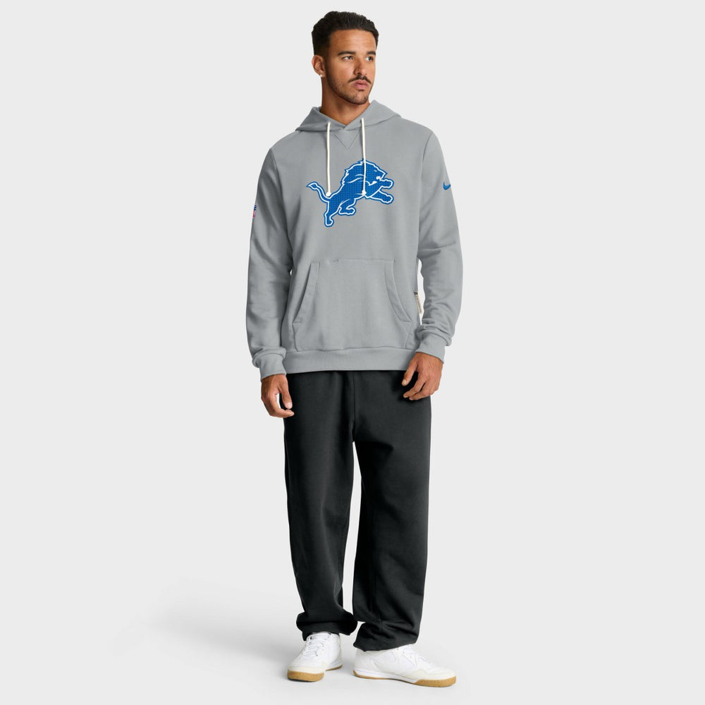 Detroit Lions Sideline Standard Issue Initial Home Dri-FIT Hoodie Gray