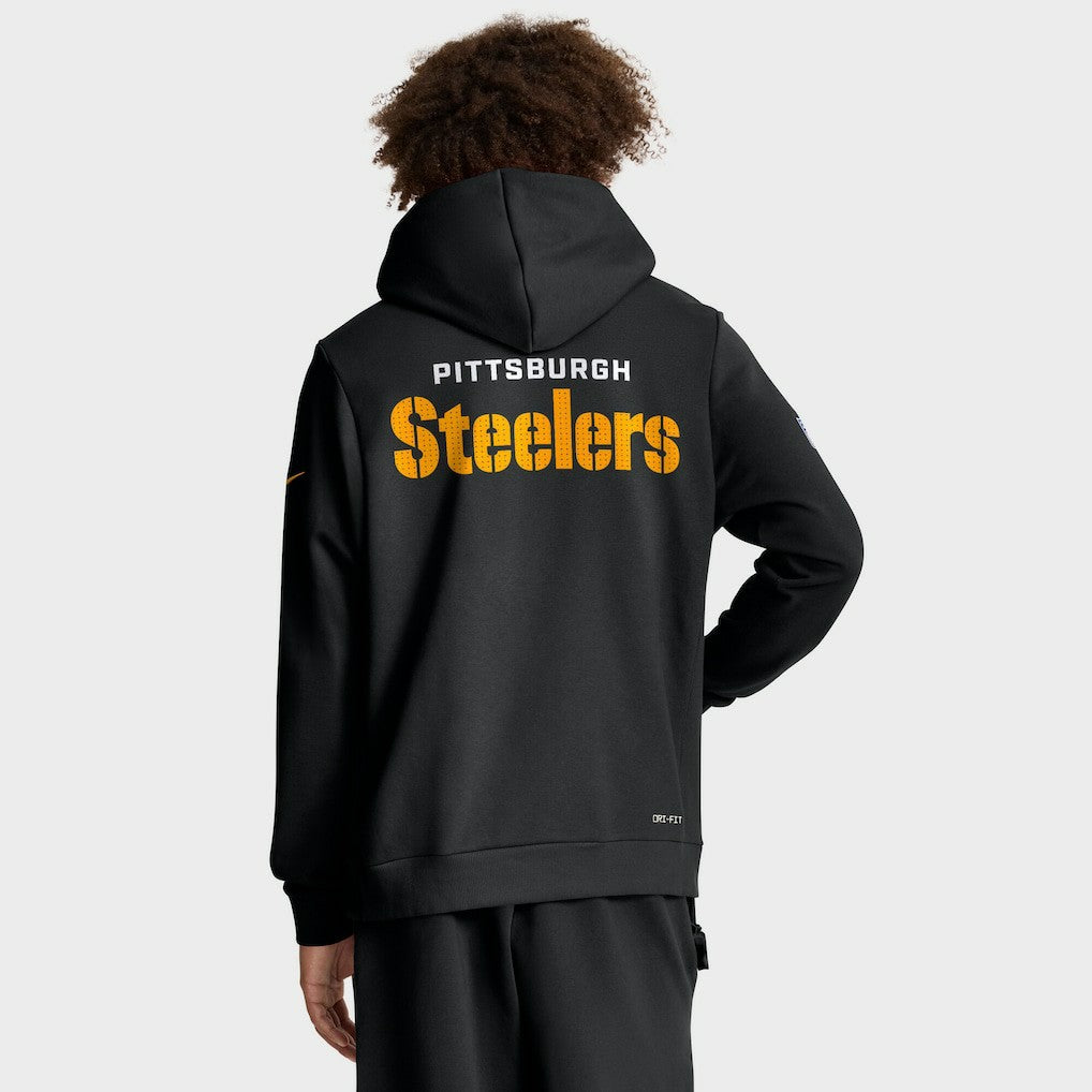 Pittsburgh Steelers Sideline Standard Issue Initial Home Dri-FIT Hoodie Black