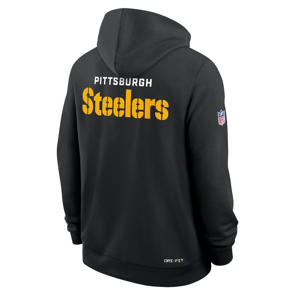 Pittsburgh Steelers Sideline Standard Issue Initial Home Dri-FIT Hoodie Black