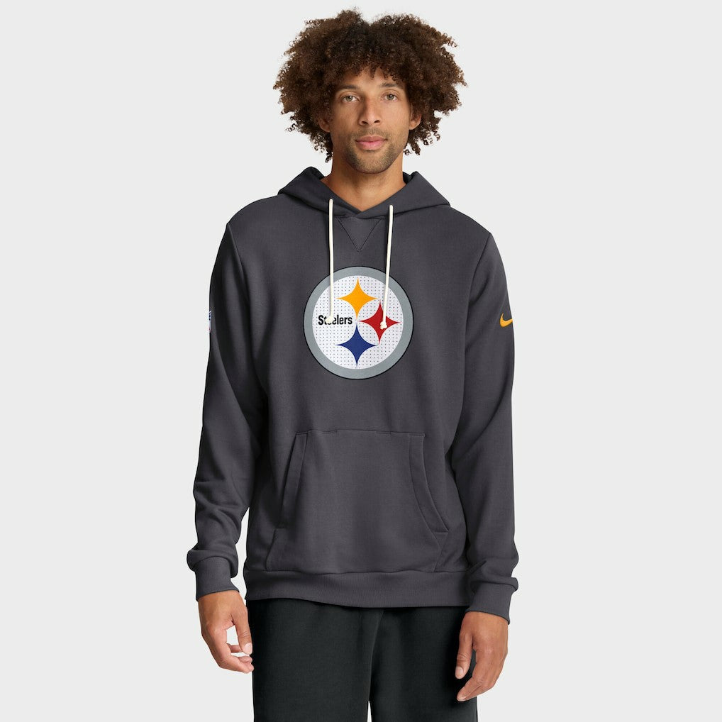 Pittsburgh Steelers Sideline Standard Issue Initial Home Dri-FIT Hoodie Anthracite