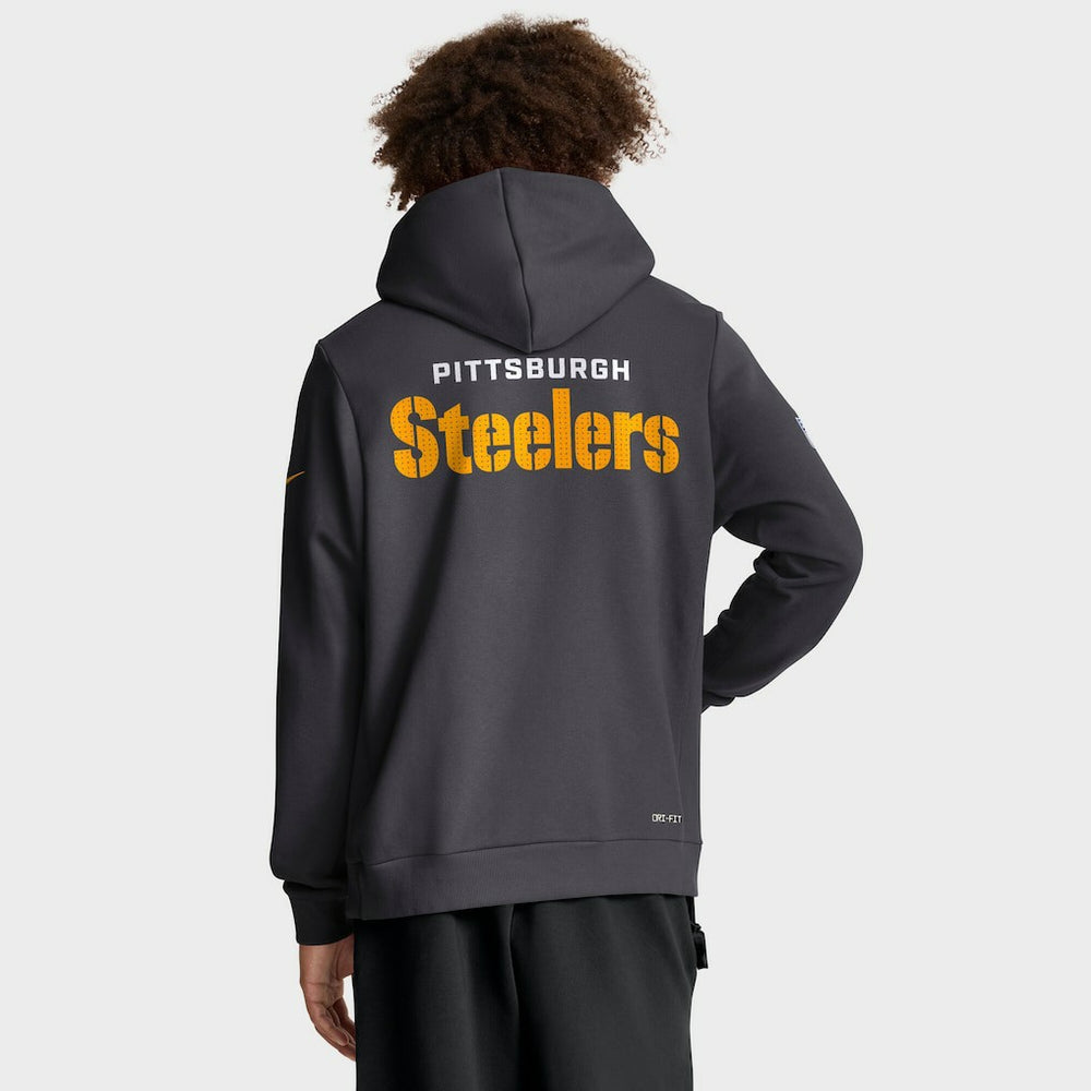 Pittsburgh Steelers Sideline Standard Issue Initial Home Dri-FIT Hoodie Anthracite