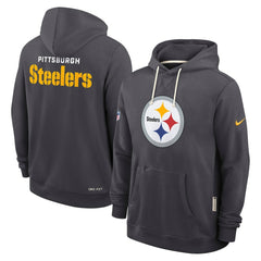 Pittsburgh Steelers Sideline Standard Issue Initial Home Dri-FIT Hoodie Anthracite