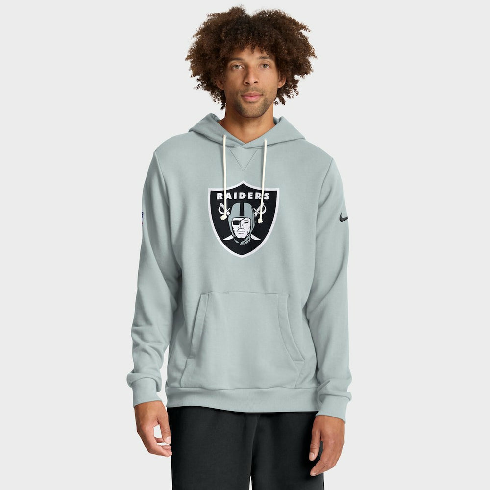 Las Vegas Raiders Sideline Standard Issue Initial Home Dri-FIT Hoodie Silver