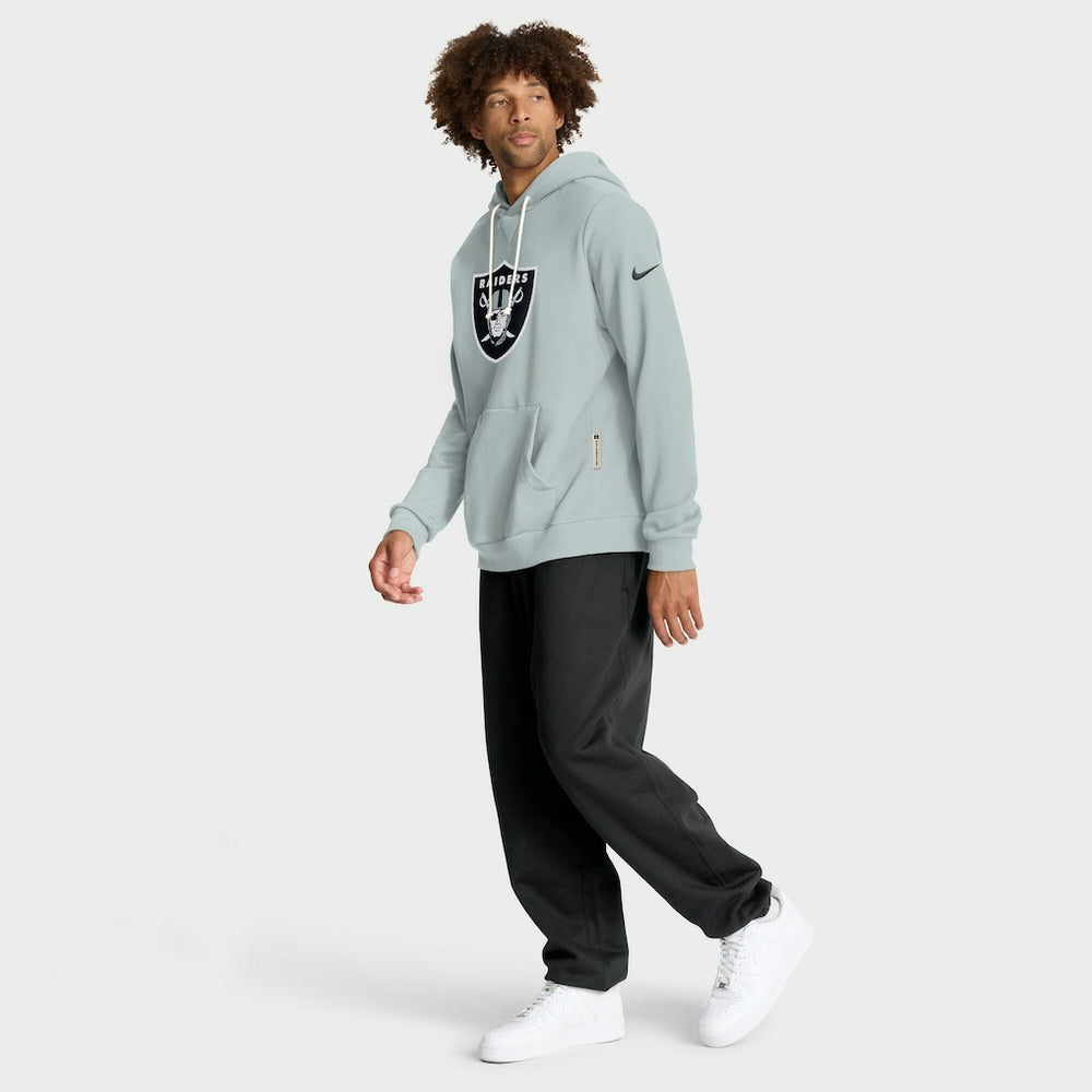Las Vegas Raiders Sideline Standard Issue Initial Home Dri-FIT Hoodie Silver