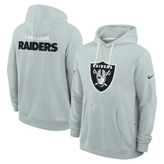 Las Vegas Raiders Sideline Standard Issue Initial Home Dri-FIT Hoodie Silver