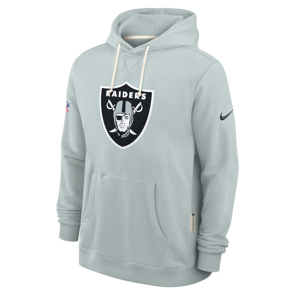 Las Vegas Raiders Sideline Standard Issue Initial Home Dri-FIT Hoodie Silver