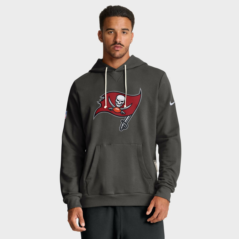 Tampa Bay Buccaneers Sideline Standard Issue Initial Home Dri-FIT Hoodie Pewter