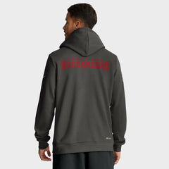 Tampa Bay Buccaneers Sideline Standard Issue Initial Home Dri-FIT Hoodie Pewter