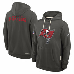 Tampa Bay Buccaneers Sideline Standard Issue Initial Home Dri-FIT Hoodie Pewter