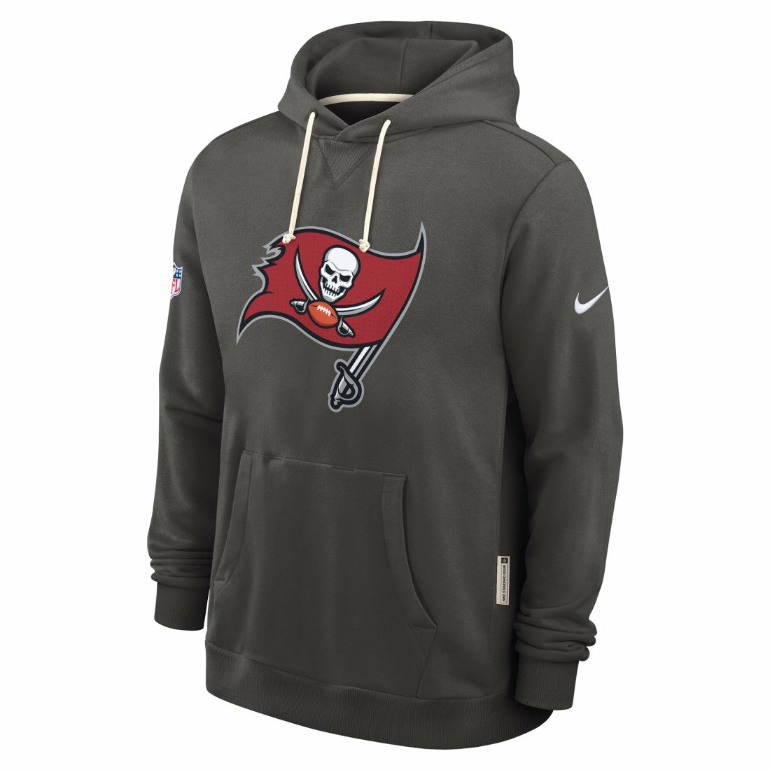 Tampa Bay Buccaneers Sideline Standard Issue Initial Home Dri-FIT Hoodie Pewter