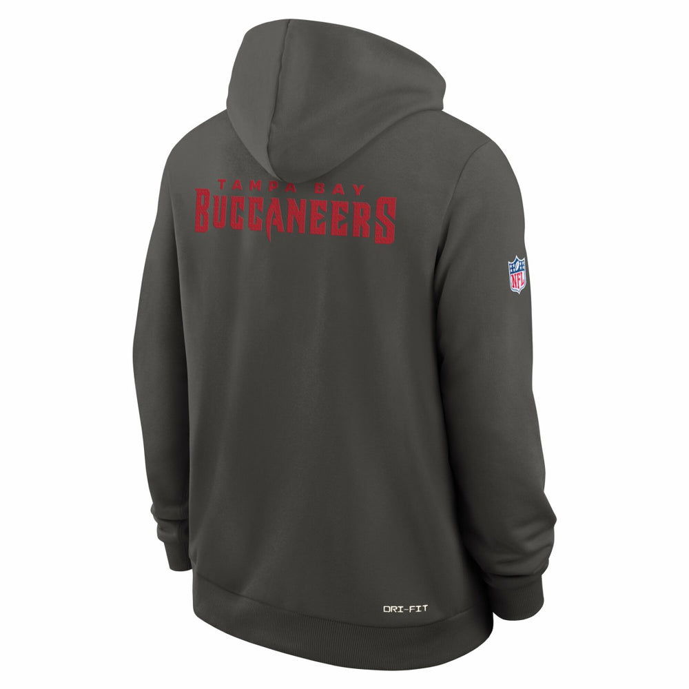 Tampa Bay Buccaneers Sideline Standard Issue Initial Home Dri-FIT Hoodie Pewter