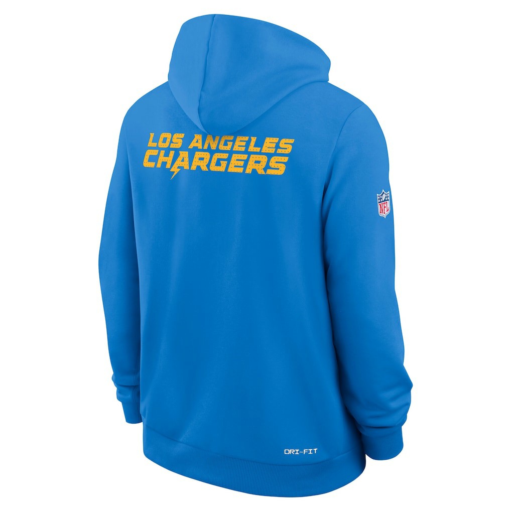Los Angeles Chargers Sideline Standard Issue Initial Home Dri-FIT Hoodie Powder Blue