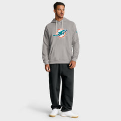 Miami Dolphins Sideline Standard Issue Initial Home Dri-FIT Hoodie Charcoal
