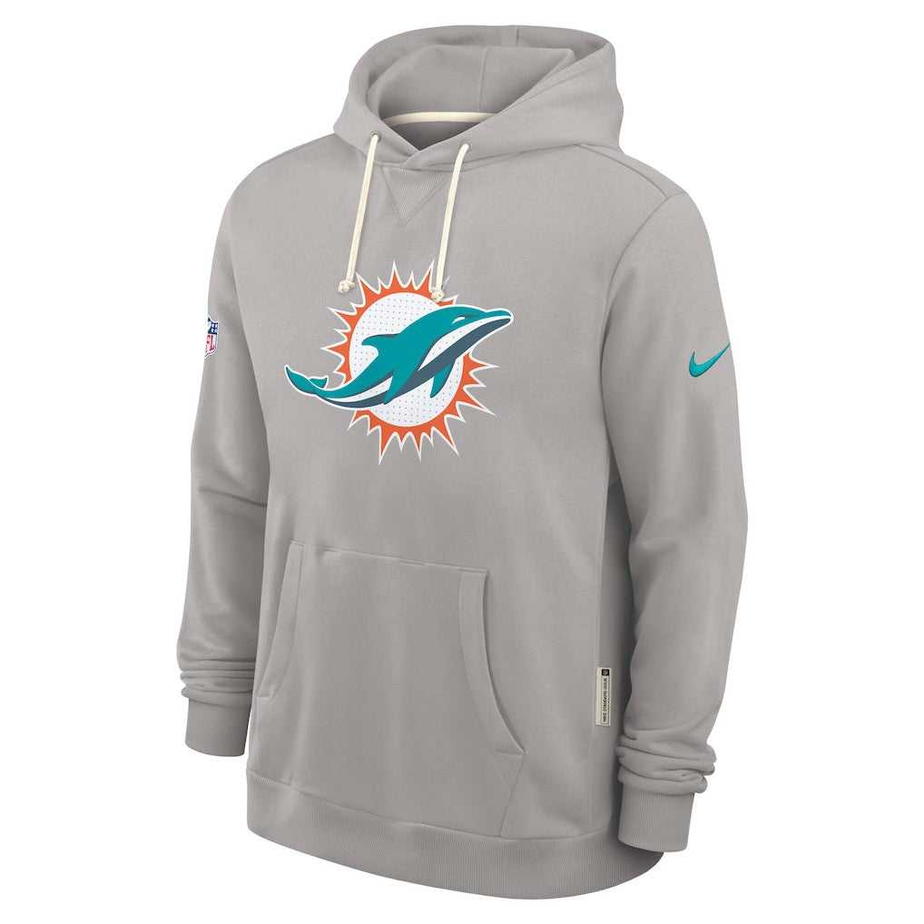 Miami Dolphins Sideline Standard Issue Initial Home Dri-FIT Hoodie Charcoal