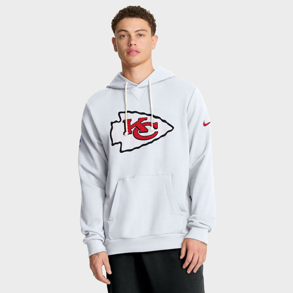 Kansas City Chiefs Sideline Standard Issue Initial Home Dri-FIT Hoodie White