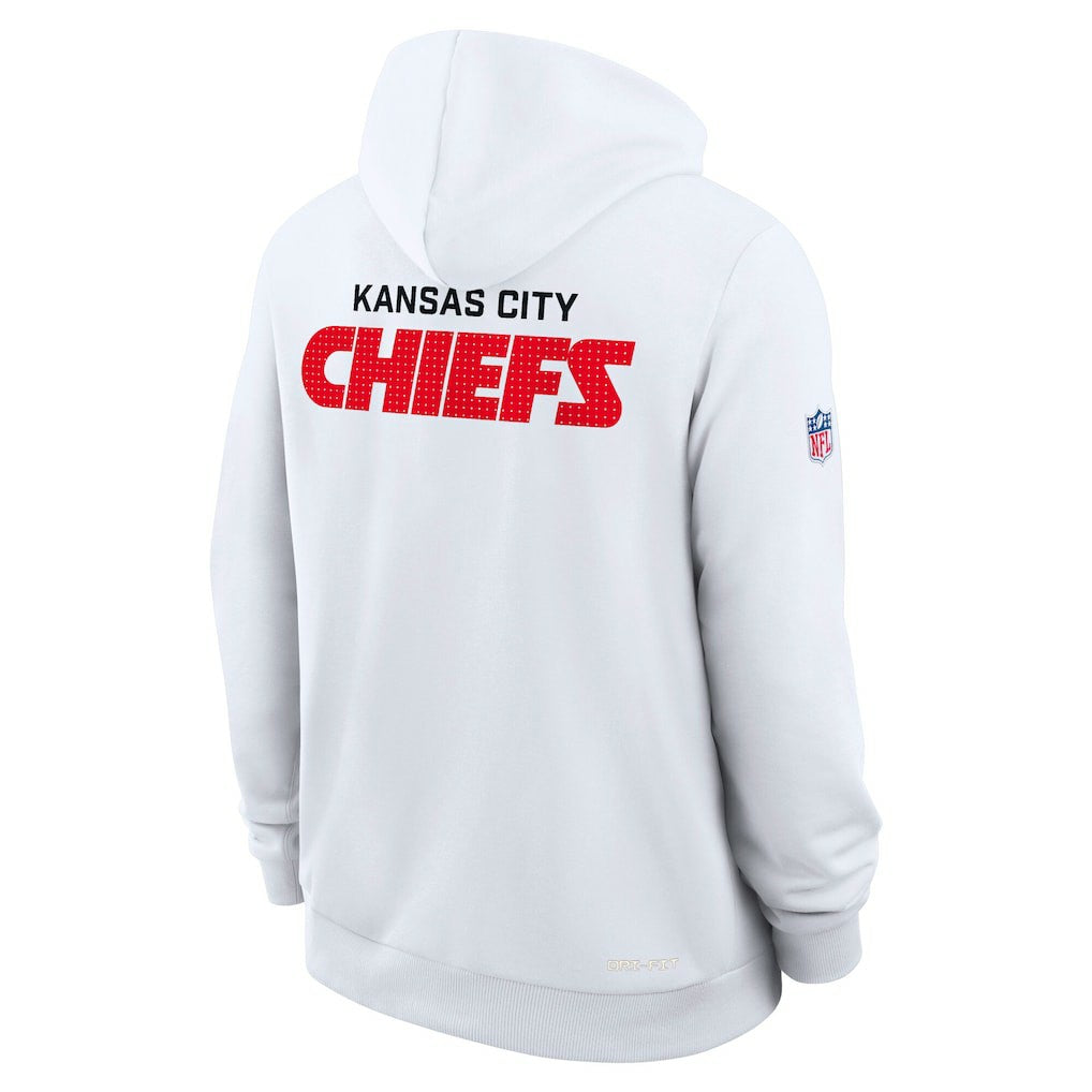 Kansas City Chiefs Sideline Standard Issue Initial Home Dri-FIT Hoodie White