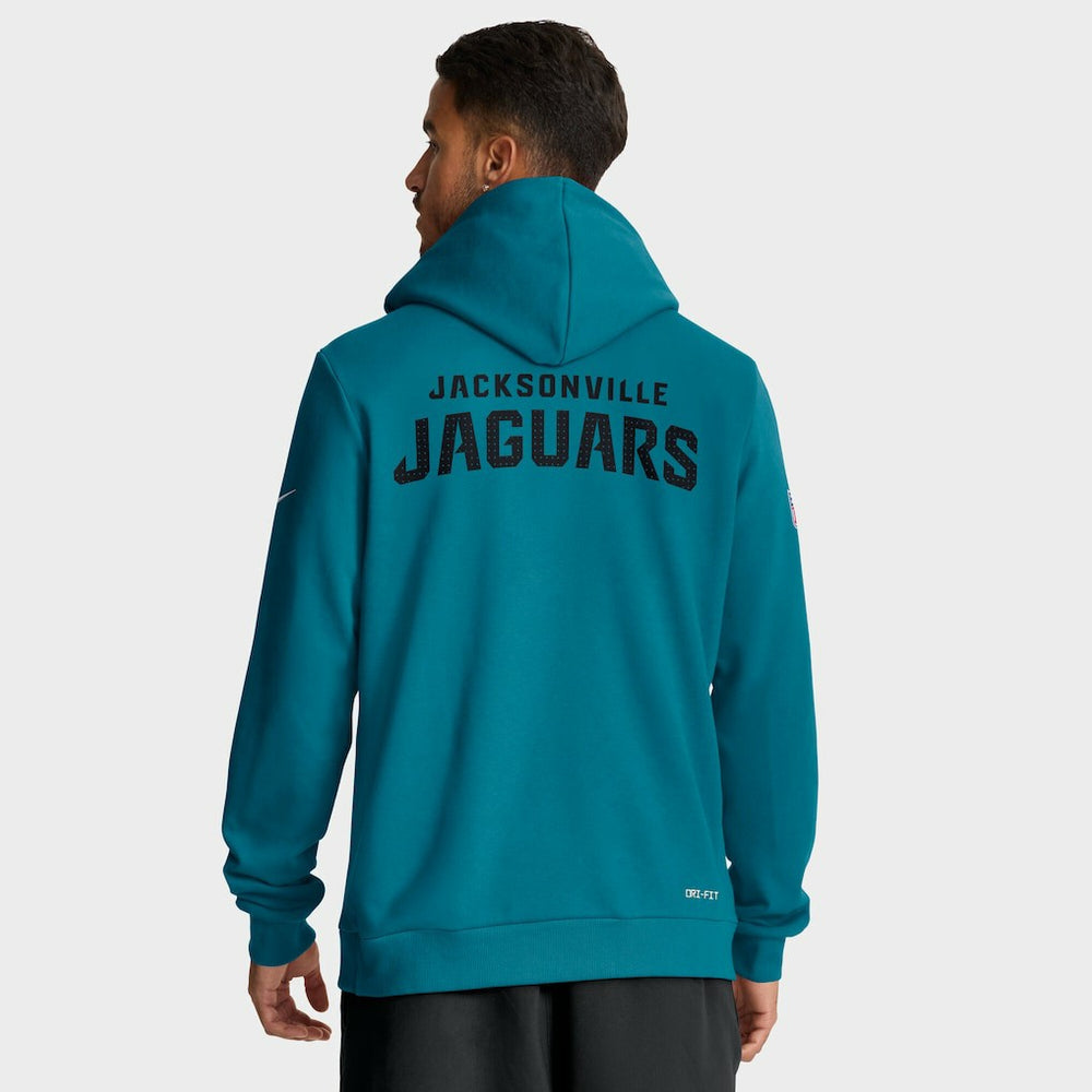 Jacksonville Jaguars Sideline Standard Issue Initial Home Dri-FIT Hoodie Teal